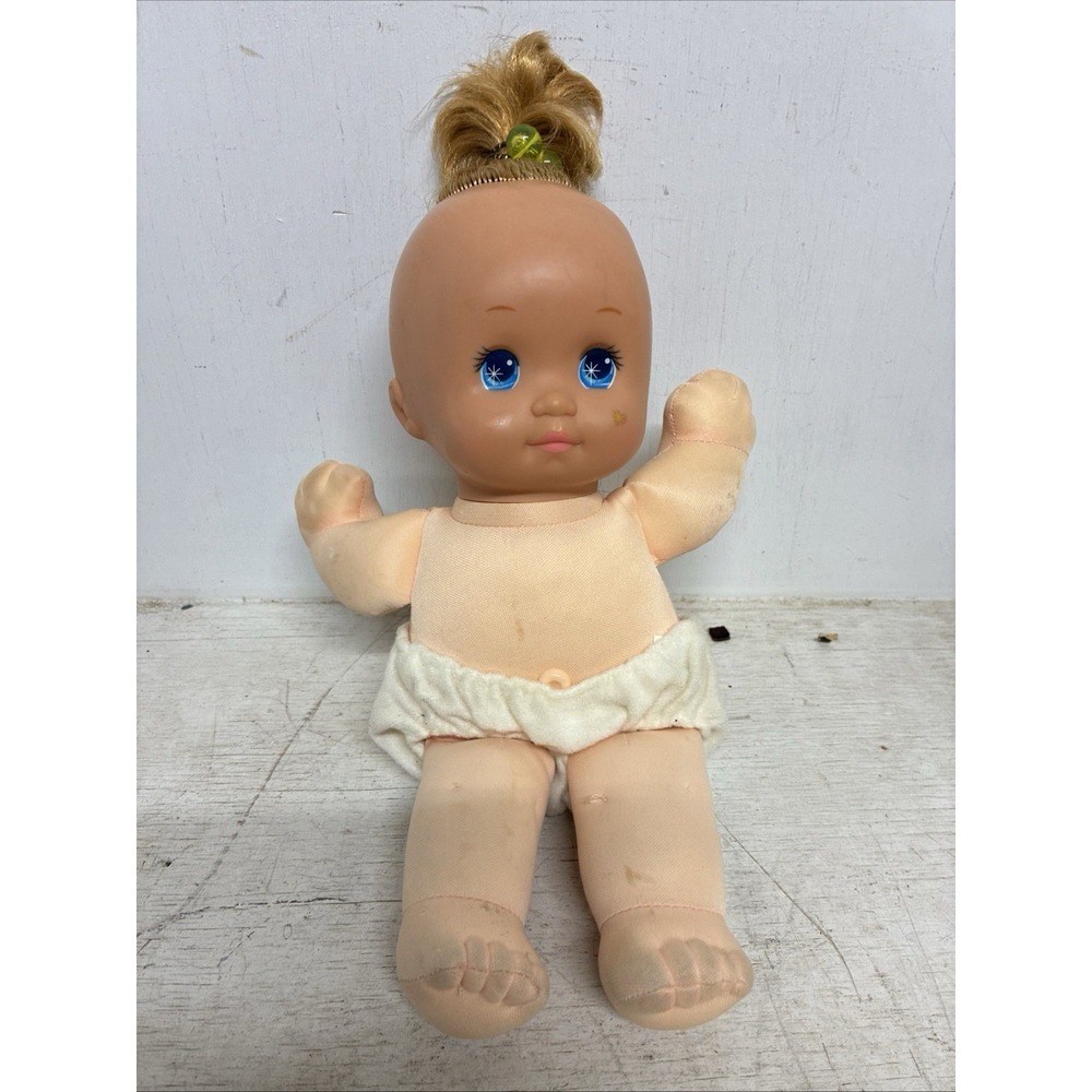 Vintage Magic Nursery Baby Doll 12" Mattel Soft Body Blonde Blue Eyes